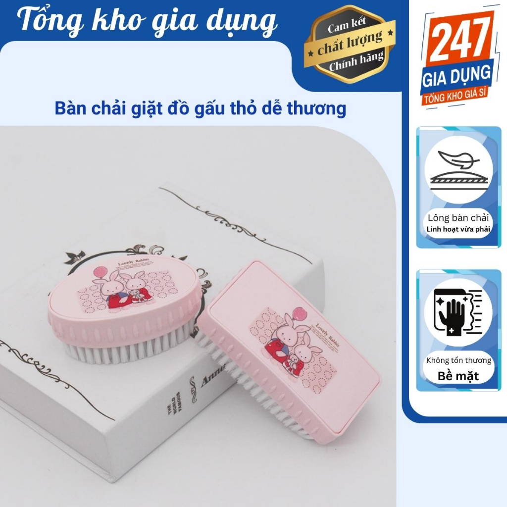 Bàn chải giặt đồ gấu thỏ dễ thương