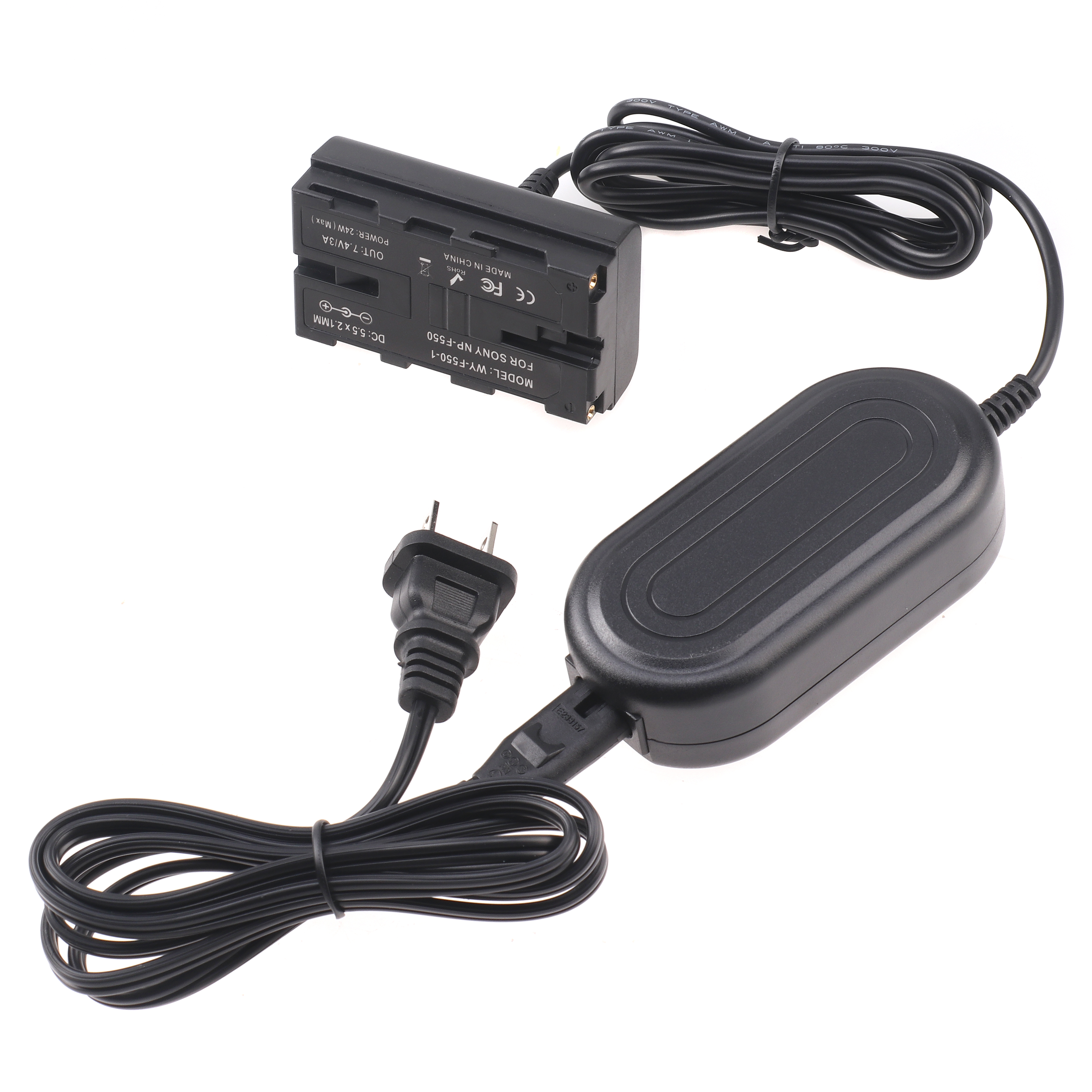 Np-F550 Adapter Ac Power Supply Adapter For Np-F770/f750/f550 F570 Np-F970 Np-F960 To Power Video Le