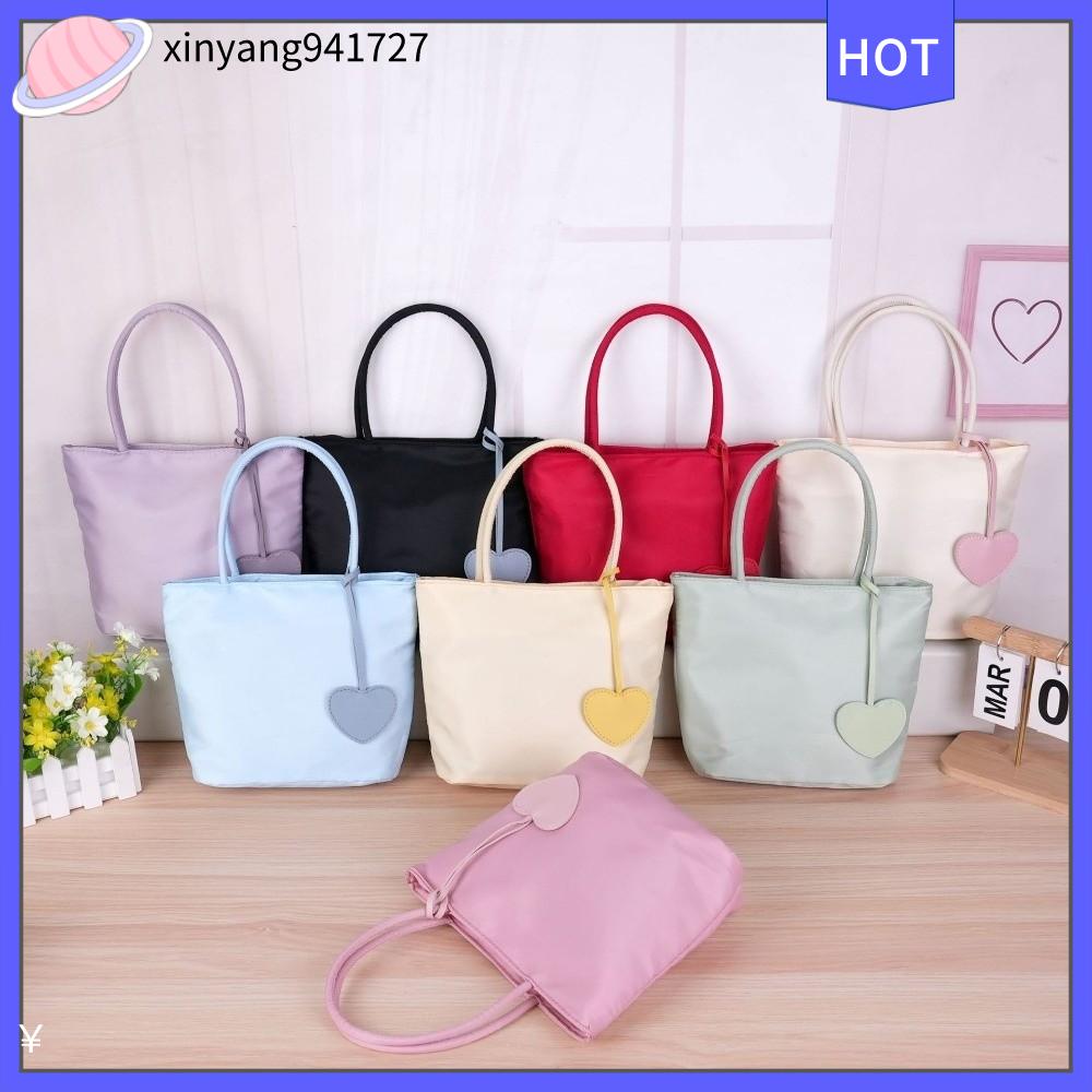 XINYANG941727 Màu Macaron Túi Tote Mini Nhẹ Thiết kế phù hợp với mọi phong cách Túi đeo vai  Mini Túi xách bằng nylon Dành cho phụ nữ