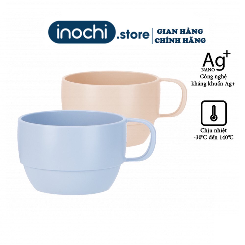 Cốc nước Thấp Amori inochi Size 350ml, Nhựa PP nguyên sinh kháng khuẩn Ag+ cao cấp an toàn cho bé