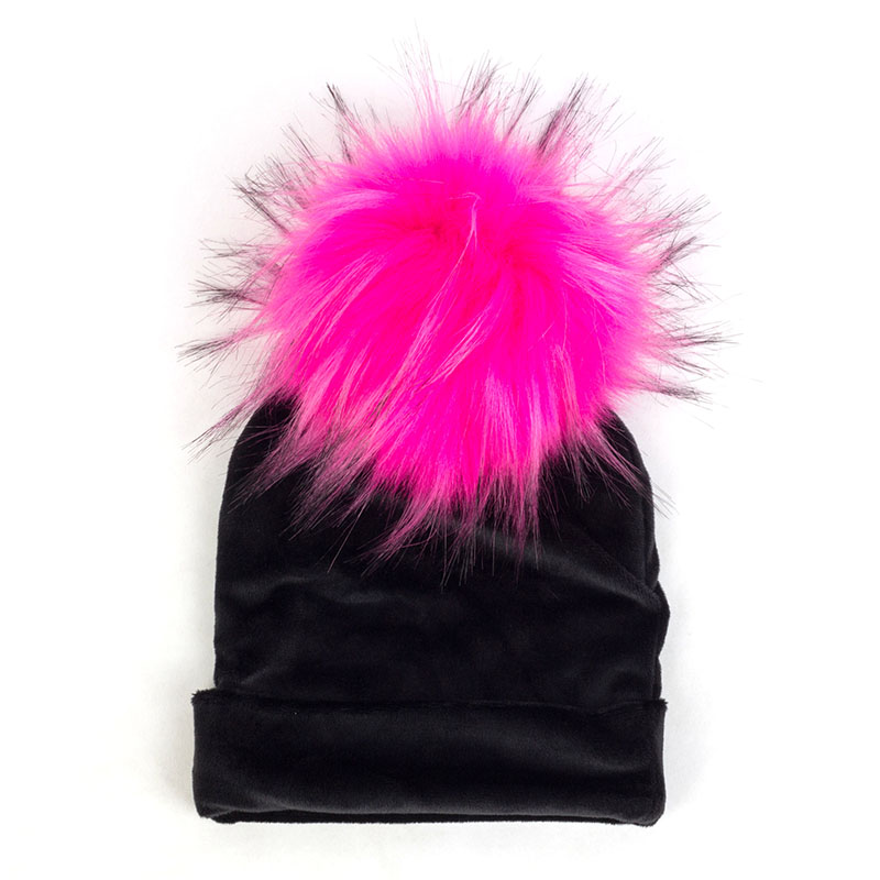 Nbhgy geebro mùa đông warme chế độ niedlichen bé mädchen jungen Samt Beanie hüte Ins solide Weichen diken flanell Babys Kinder giả pelz Pom Pom Túp lều mkjiu