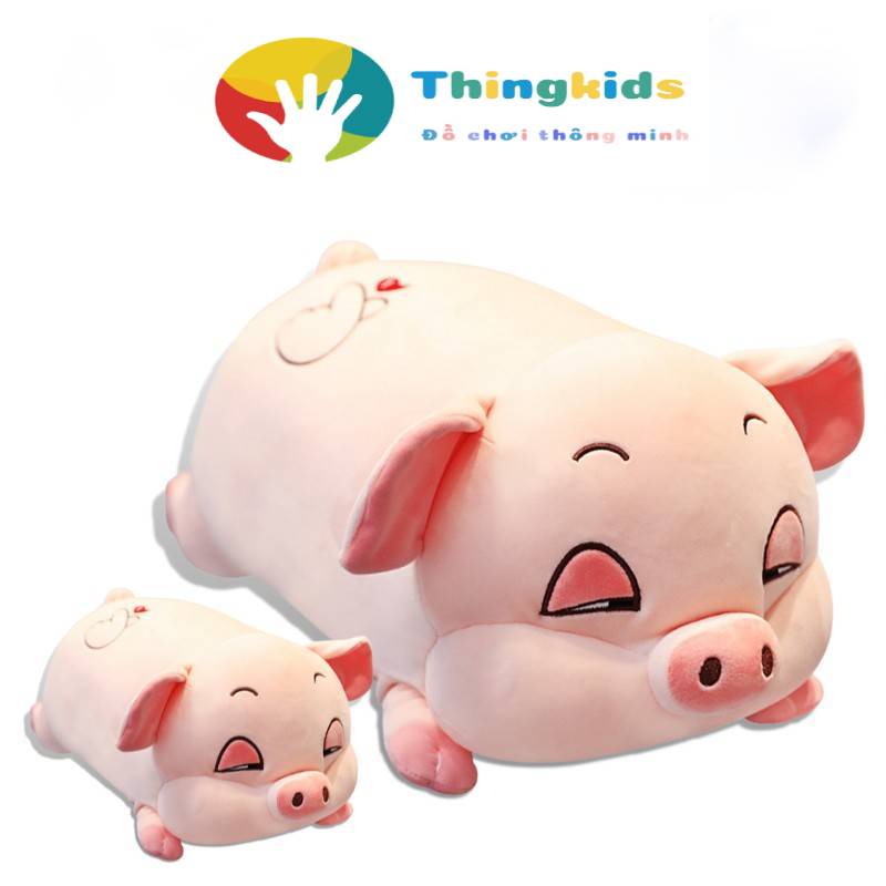 Heo bông mắt ngủ lim dim dễ thương - thingkids
