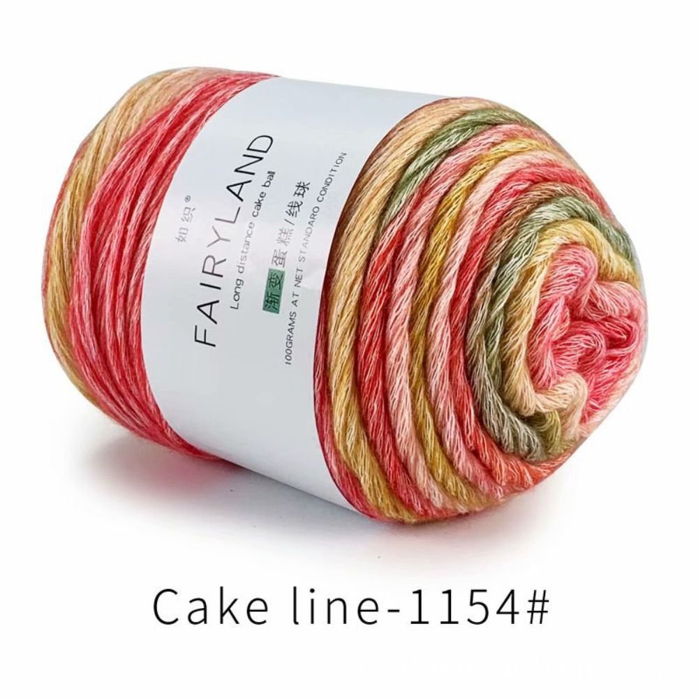 MAOMEI Màu chuyển sắc Sợi len cầu vồng Dệt thủ công 100g Sợi bánh Sợi pha trộn lạ mắt Bông Sợi nhiều màu Áo len