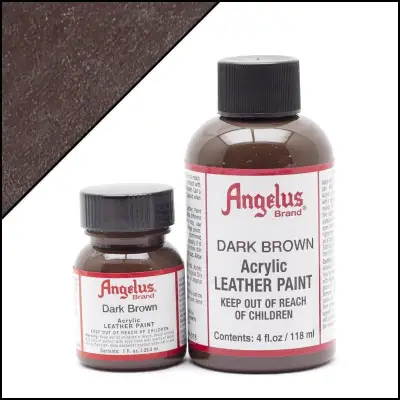 Angelus USA Dark Brown Acrylic Paint 4oz (Original Packaging)