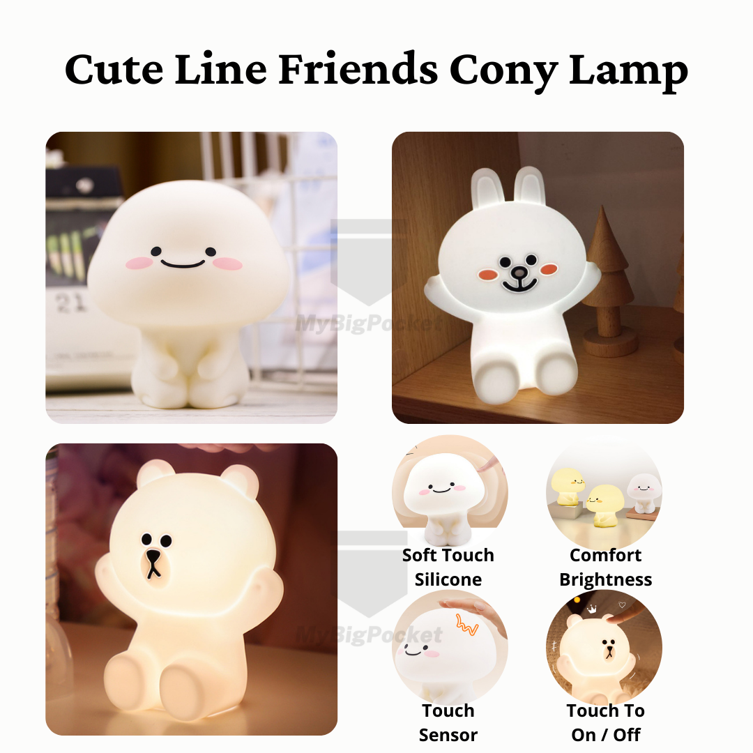 Cony Sally LINE FRIENDS LED Hug Me Touch Lamp Brown US SELLER FAST SHIPPING 