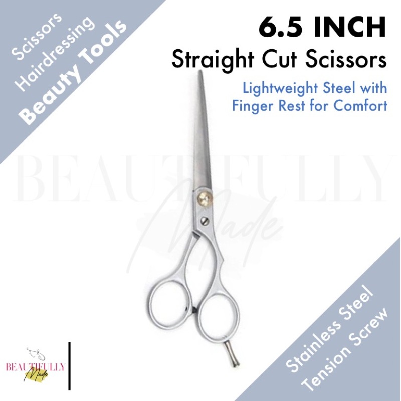 Buy Professional Hair Scissors for Straight Cut (6.5 Inch) - Hairdressing Barber Salon Cutting Trimming Thinning Shears Singapore