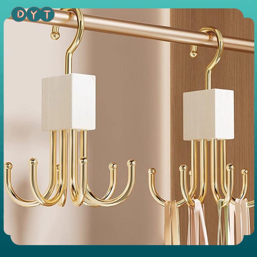 DYT Thép không gỉ 360 ° Móc xoay Tiết kiệm không gian Đa chức năng Móc treo xoay  Di động Bộ tổ chức tủ quần áo Túi xách, mũ, khăn choàng