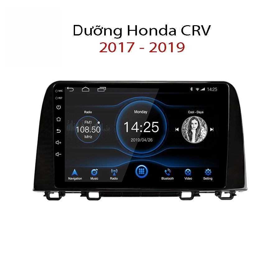 Mặt dưỡng Honda CRV 2017-2018 (9 inch) có CANBUS