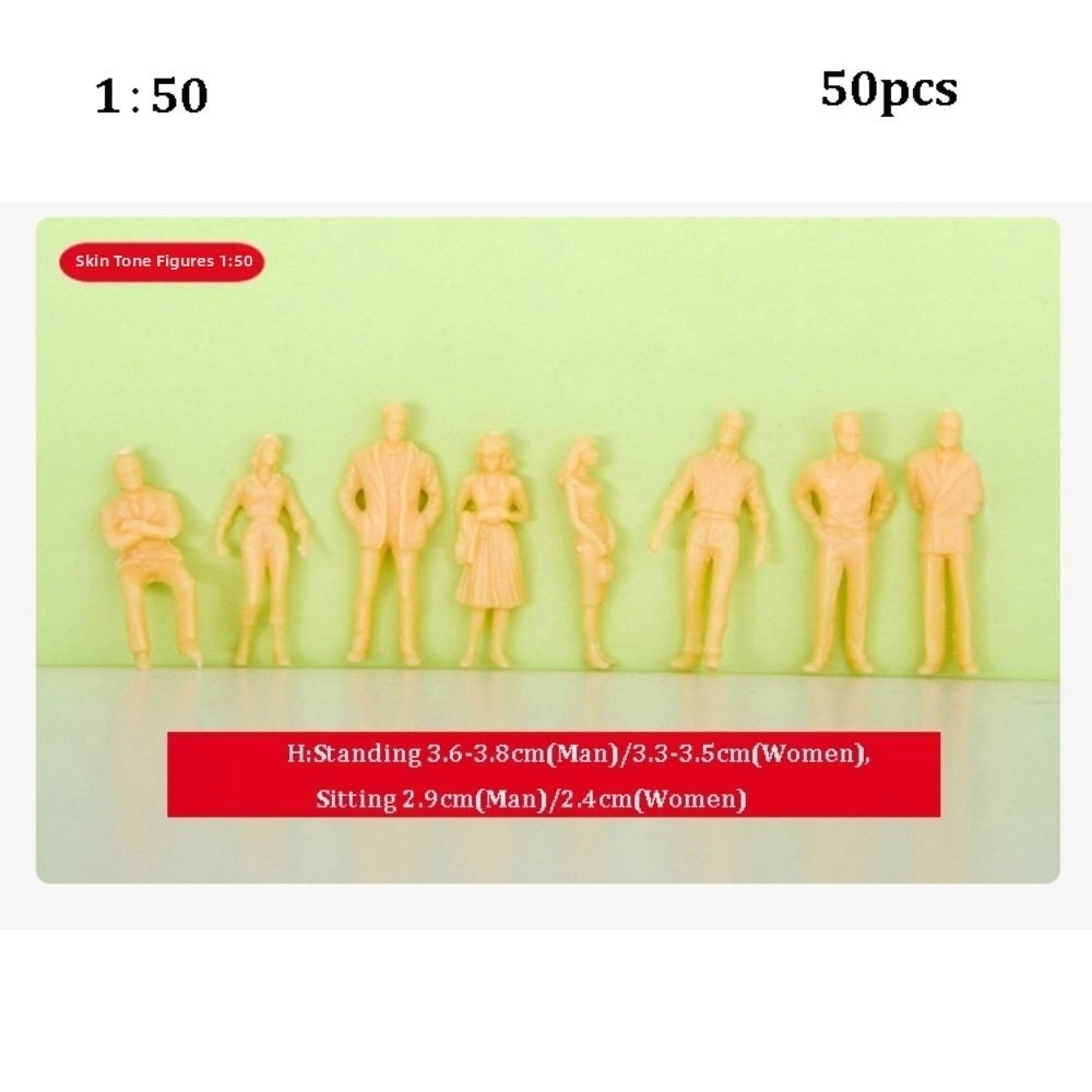 YEWANG326 100pcs Tỉ lệ 1:300/1:200/1:100/1:150/1:75/1:50/1:30/1:25 Mô hình xây dựng nhân vật Đầy màu sắc Màu sắc hỗn hợp Phong cảnh tàu chở khách  Các tư thế đa dạng - 2