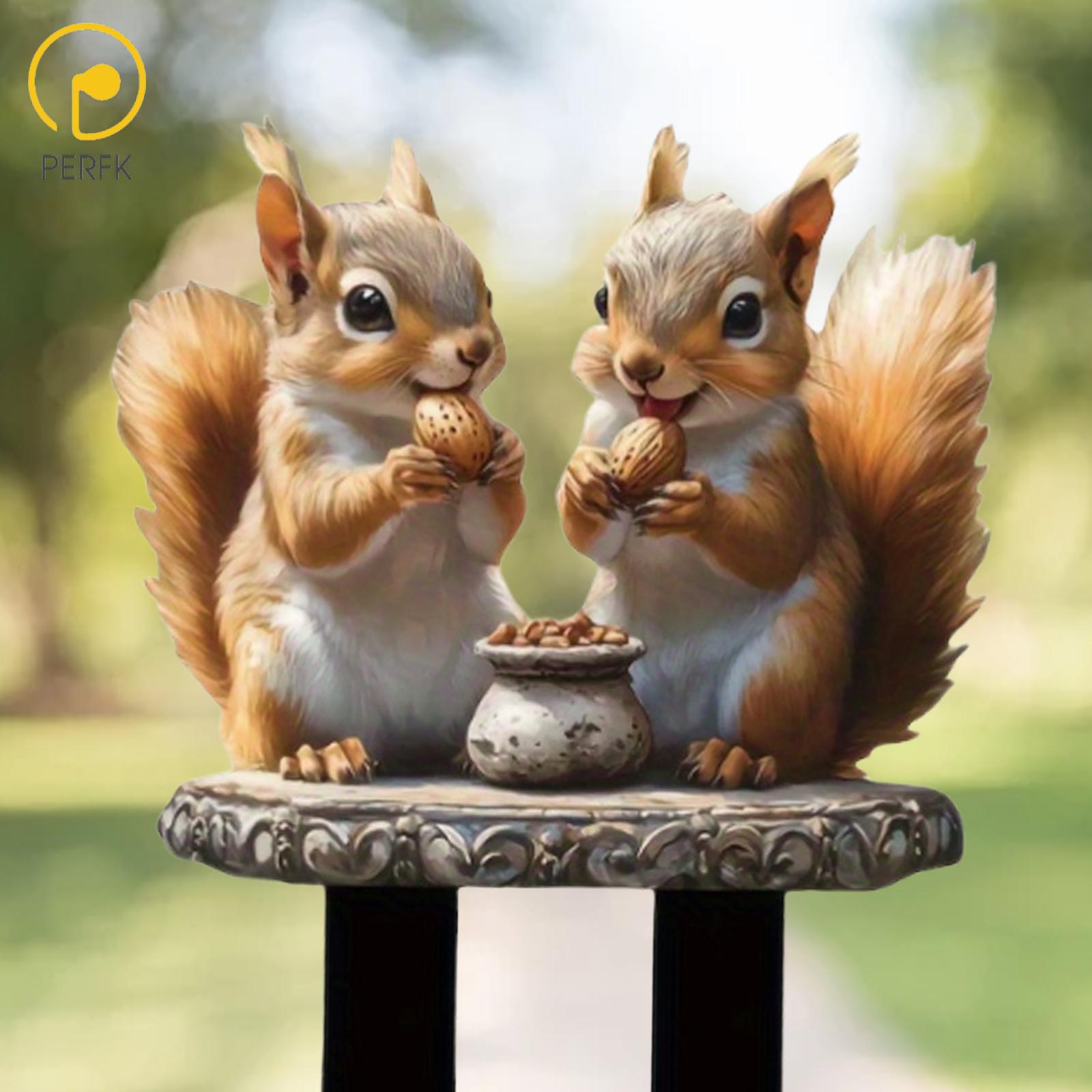 Perfk 2D Squirrel Decorative Garden Stake Acrylic Sign Creative Plant Pot Decor for Flower Bed Indoor Outdoor Outside Decoration ราคา 78 บาท*ส่งฟรี