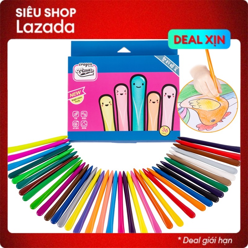 Bộ bút màu sáp 36-24-12 màu hữu cơ an toàn cho bé, Màu sáp pastel vẽ tranh cho bé thỏa sức sáng tạo trong  dịp nghỉ hè và mùa covid