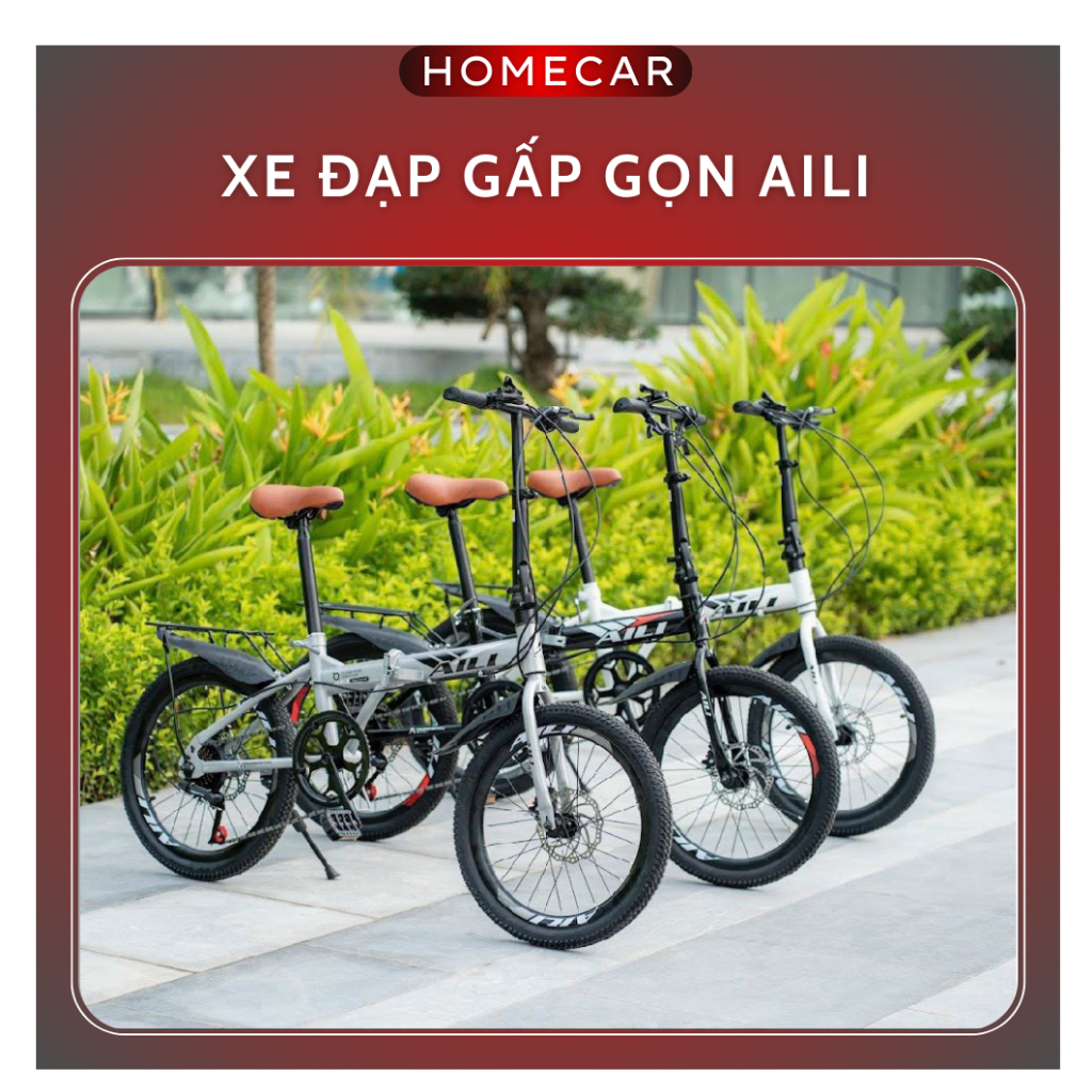 Xe đạp gấp gọn AILI xe gọn nhẹ, dễ dàng sử dụng, hàng Nhật siêu tốt