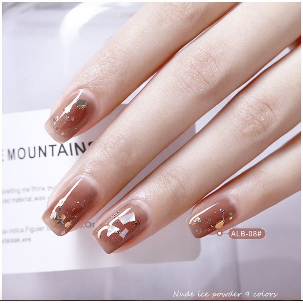 Nước sơn gel thạch tông nude as chai đỏ mã alb 15ml
