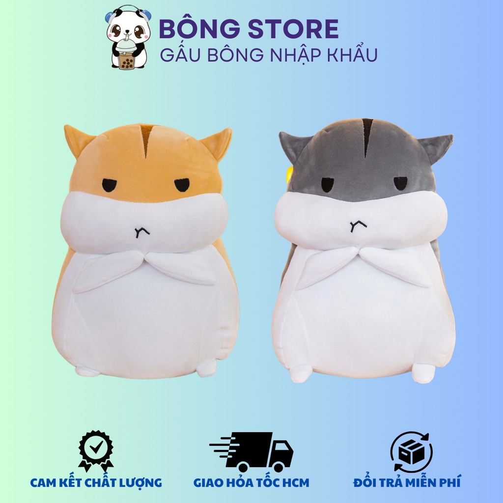 Gấu bông Hamster mặt cọc cực dễ thương - Gấu bông chuột Hamster - Thú nhồi bông nhập khẩu - Gấu bông giá rẻ