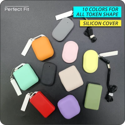Trace Together Token Pouch Cover Case Holder | Colourful Silicon Case For *All Tokens* | Perfect Fitting | Free Label Tag and Metal Chain or (Lanyard- For Oval Mini Token and 5th Generation Token)