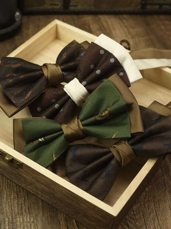 ⭐️⭐️⭐️⭐️⭐️ Personalized printed military green coffee dark red men's tie