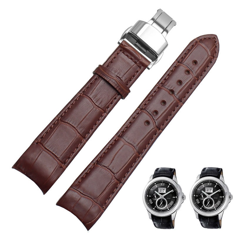 Otmeng bê da thật dây đồng hồ 20mm 21mm 22mm 23mm 24mm thích hợp cho Tissot Seiko Omega Dây đeo đồng hồ vòng tay