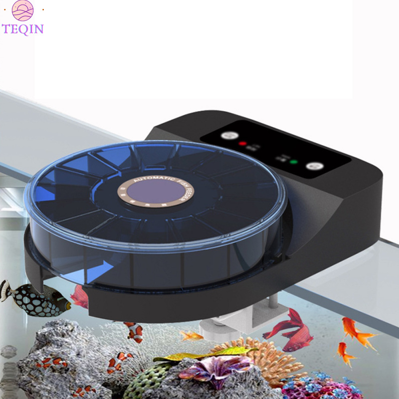 TEQIN Automatic Fish Feeder For Aquarium, Precision 15-Feed Betta Feeder, Powered By Battery And USB, Auto Fish Food Dispenser With Timer For Fish Tank ราคา 1,353 บาท*ส่งฟรี
