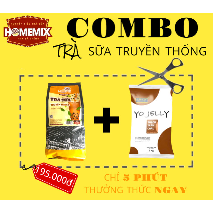 Combo Trà Sữa Truyền Thống + Trân Châu 3Q