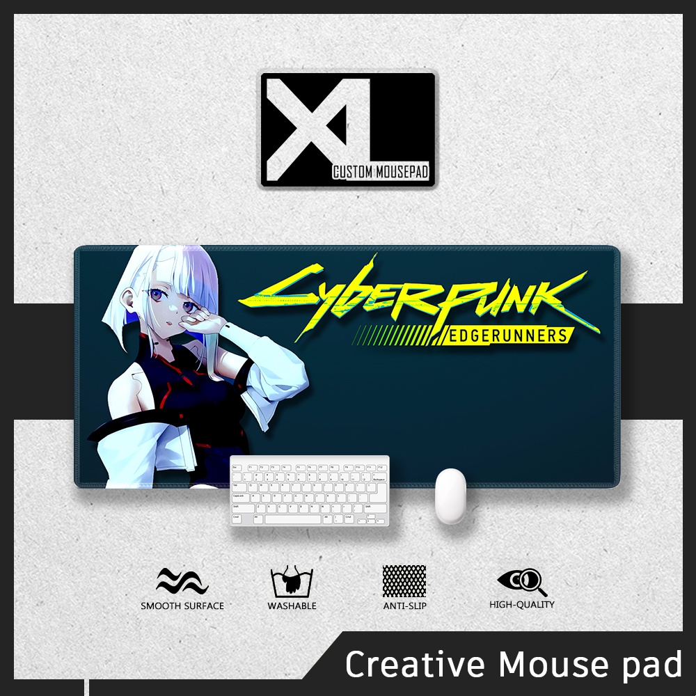 X-L | Mousepad | Cyberpunk Edgerunners | Extended | Large | Cute | Anime | Deskpad | Keyboard Pad Ma