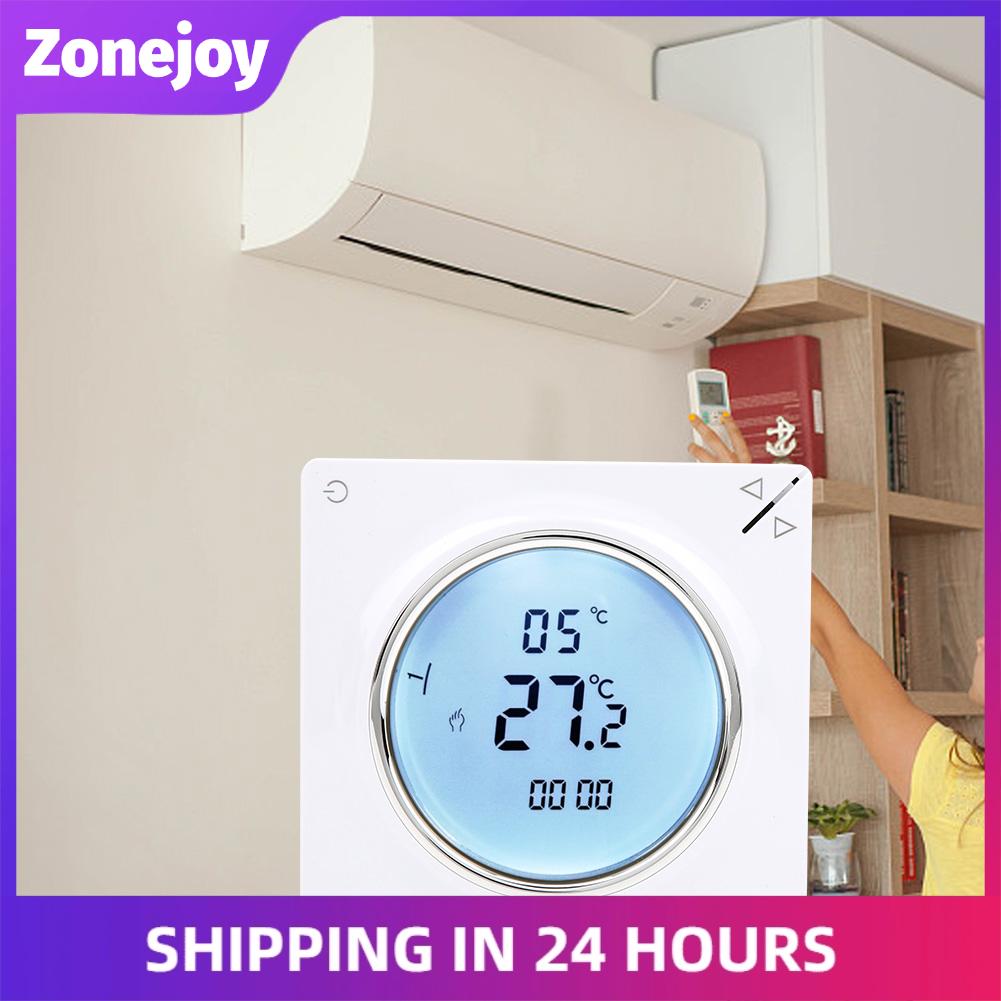 Zonejoy Bộ điều khiển nhiệt độ Bộ điều chỉnh nhiệt độ kỹ thuật số có thể lập trình thông minh với màn hình LCD kỹ thuật số Bộ điều khiển nhiệt độ sưởi ấm gia đình cho hệ thống sưởi sàn 5 ? - 45?