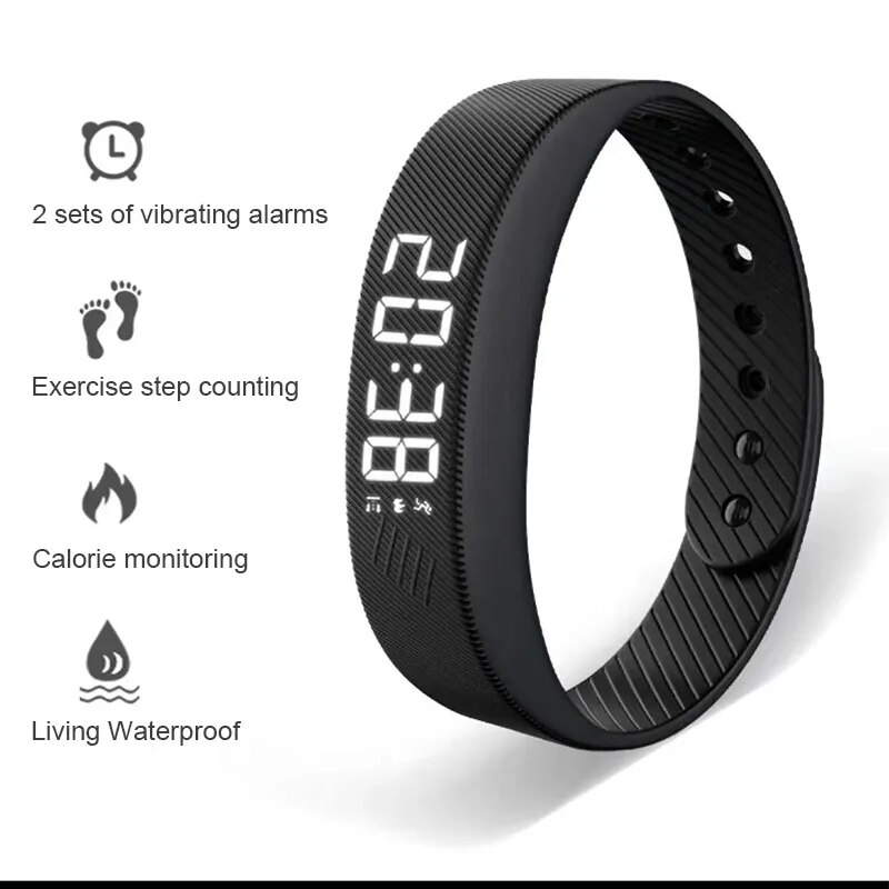 Smart Watch Sports Fitness Trackers Smart Bracelet with Vibrating Alarm