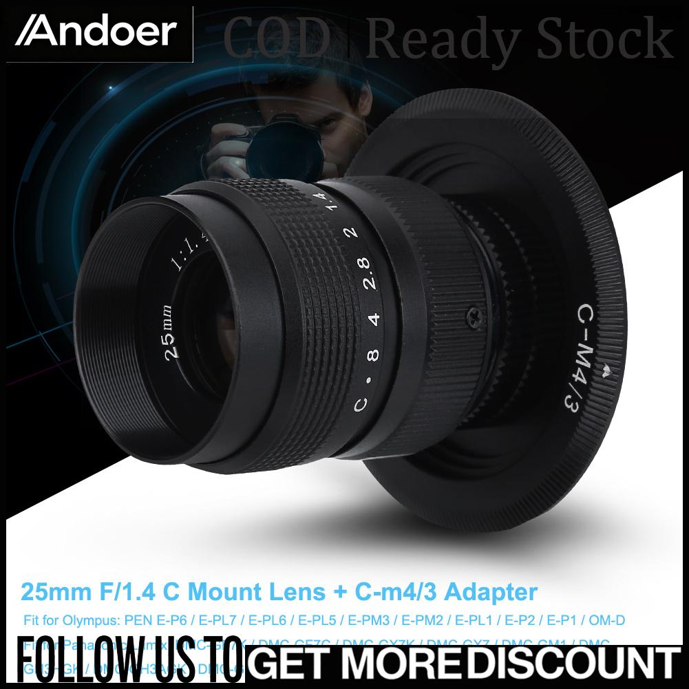Andoer 25 มม.f 1.4 เลนส์ C M4/3 อะแดปเตอร์ Macro Ring สำหรับ Olympus EPL5 EPM3 EPL7 OM-D ราคา 851 บาท*ส่งฟรี