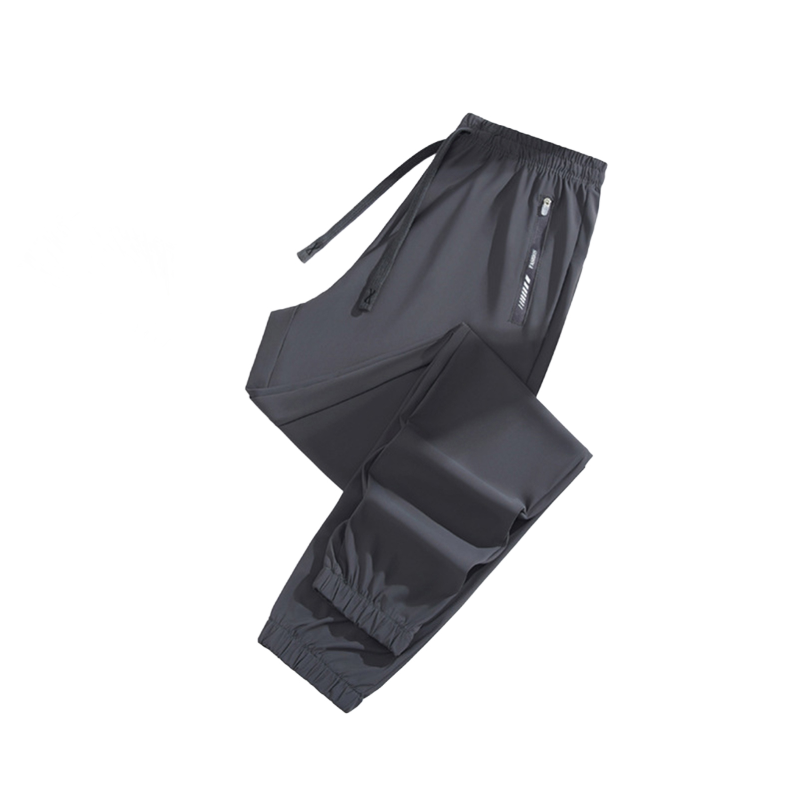 UHH Stretch Sports Pants Zippered Pocket Athletic Pants Unisex Quick-dry Ice Silk Jogger Pants with Drawstring Stretchy Casual Baggy Sport Pants with Pockets for Hiking Travel and Outdoor Activities - 3