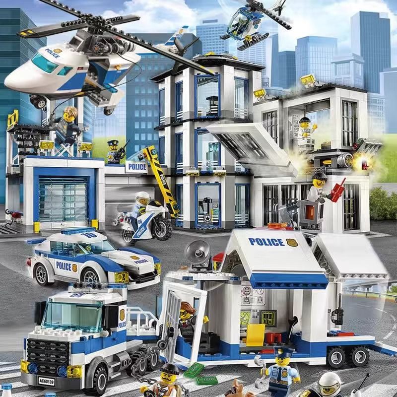 Puzzle Builder Kids tương thích với LEGO City Police Station Series Trung