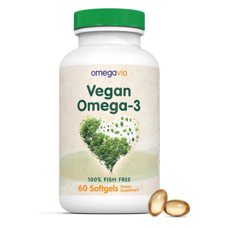 Dầu tảo chay Omega 3 liều cao OmegaVia Vegan Algae oil 60v USA