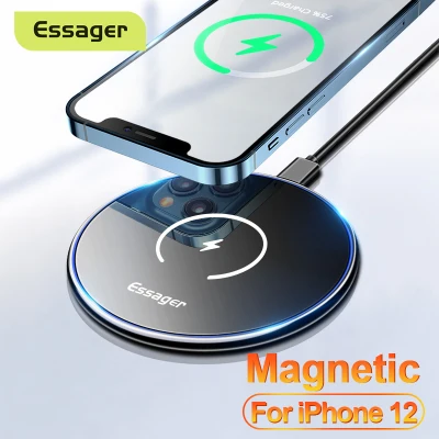 Essager 15W Qi Magnetic Wireless Charger For iPhone 12 Pro Max Mini Fast Induction Magsafing Wireless Charging Pad
