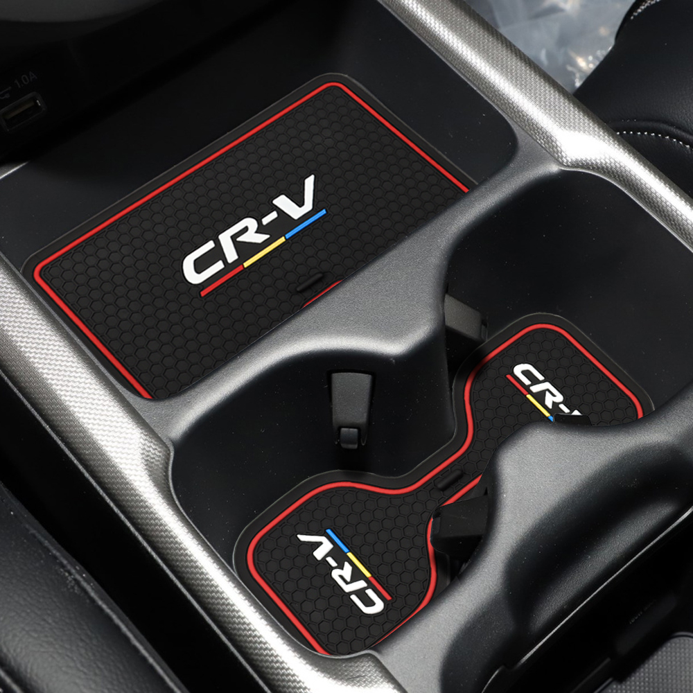 Car Mat Door Pads Cup Holder Mats for Honda CR-V CRV 5th gen 2017 2018 2019 2020 2021 Interior Accessories Non-slip Mat