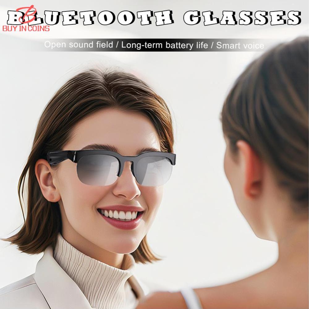 BC XG90 Bluetooth Glasses with TF Card Slot Music Calls AI Translation Headphone Stereo Long Battery Life Outdoor Cycling Sunglasses (Memory Card Not Included) ราคา 226 บาท*ส่งฟรี
