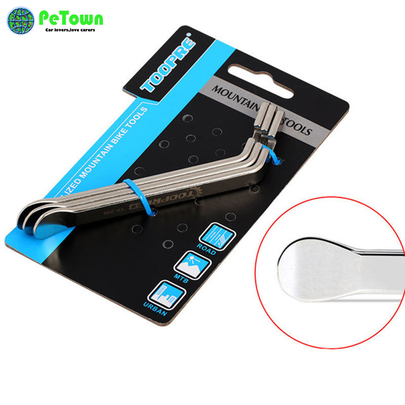 Petown lốp xe đạp đòn bẩy công cụ xe đạp leo núi loại lốp đòn bẩy thiết kế bề mặt mịn có thể bảo vệ lốp nan hoa xe đạp và bên trong khỏi trầy xước khi sử dụng cần gạt lốp được thiết kế đặc biệt để loại bỏ lốp khỏi vành xe đạp và PT-MY bánh xe