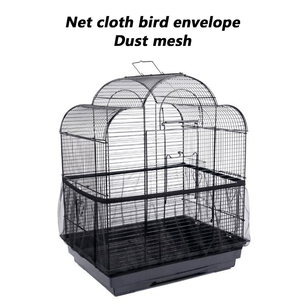 5TH Nylon Mesh Bird Cage Cover Parrot Cage Net Easy Cleaning Seed Catcher Accessory - 2