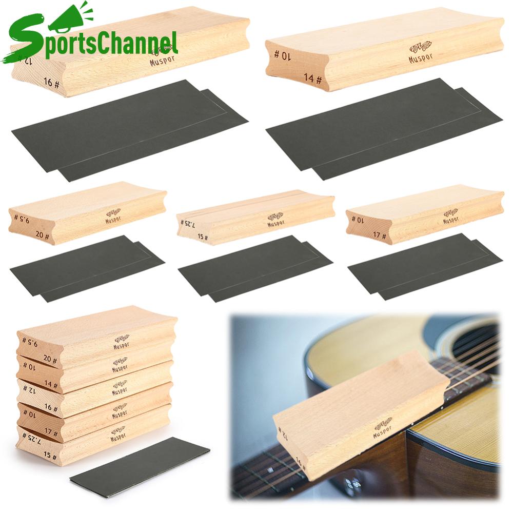 Sportschannel Guitar khối mài bóng với giấy nhám bán kính Bàn phím dụng cụ đo lường cho bàn phím đàn guitar Bàn phím san lấp mặt bằng