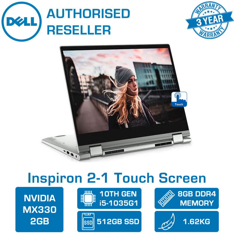 【DELIVERY IN 24 HOURS】 DELL Inspiron 5400-103852G 2-1 Touch Screen | 14.0 FHD IPS Touch | i5-1035G1 | 8GB RAM | 512GB SSD | NVIDIA MX330 | 2Y DELL Warranty | 5400-103852G-W10