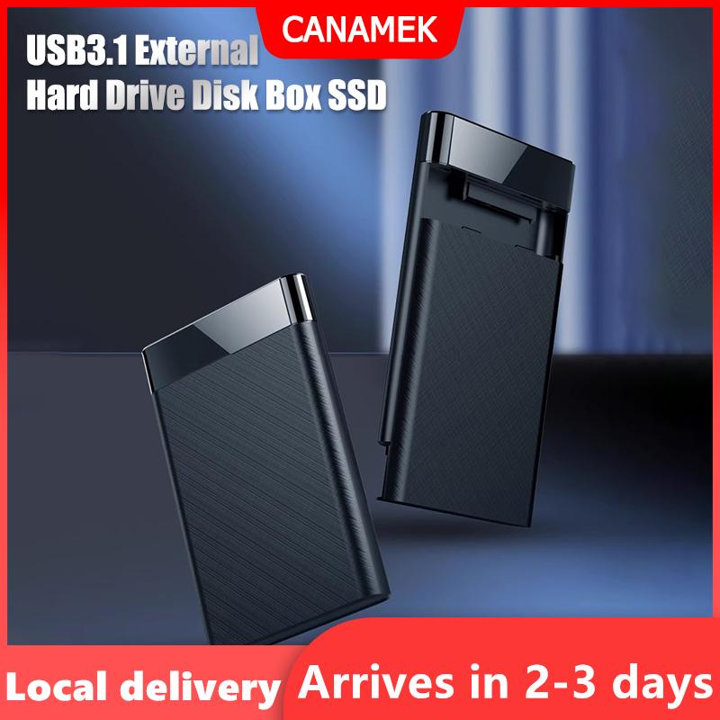 【Giao hàng nhanh】 2.5 inch USB 3.1 2.0 loại C HDD bao vây SATA SSD trường hợp ổ cứng cho máy tính xách tay trạng thái rắn hoặc cơ khí bên ngoài hộp đĩa cứng