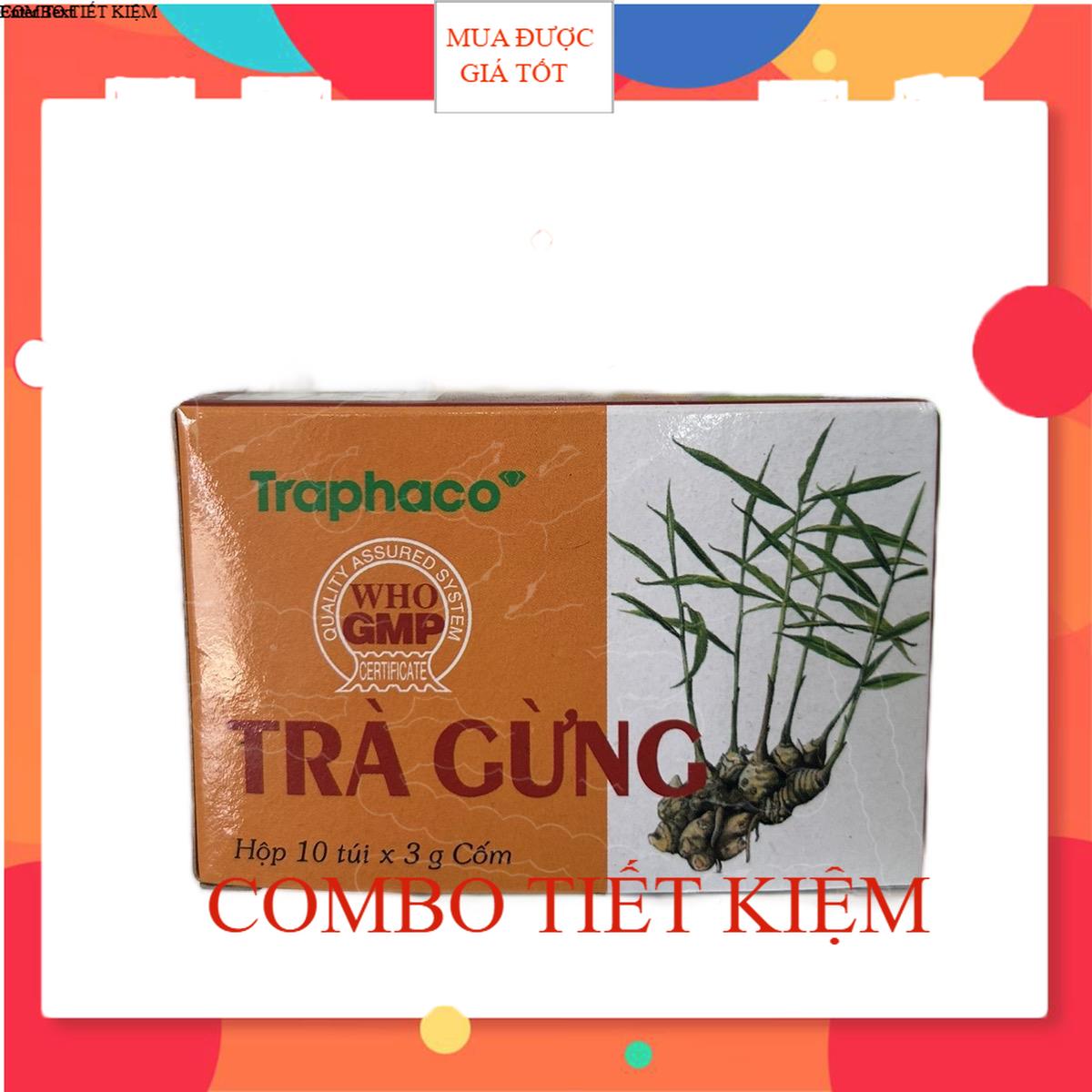 COMBO 20 HỘP Trà Gừng Traphaco - hộp 10 túi cốm - dùng cho người đau bụng do lạnh - đầy trướng - không tiêu hoặc nôn - tiêu chảy - ho do lạnh Nước Trà Tea