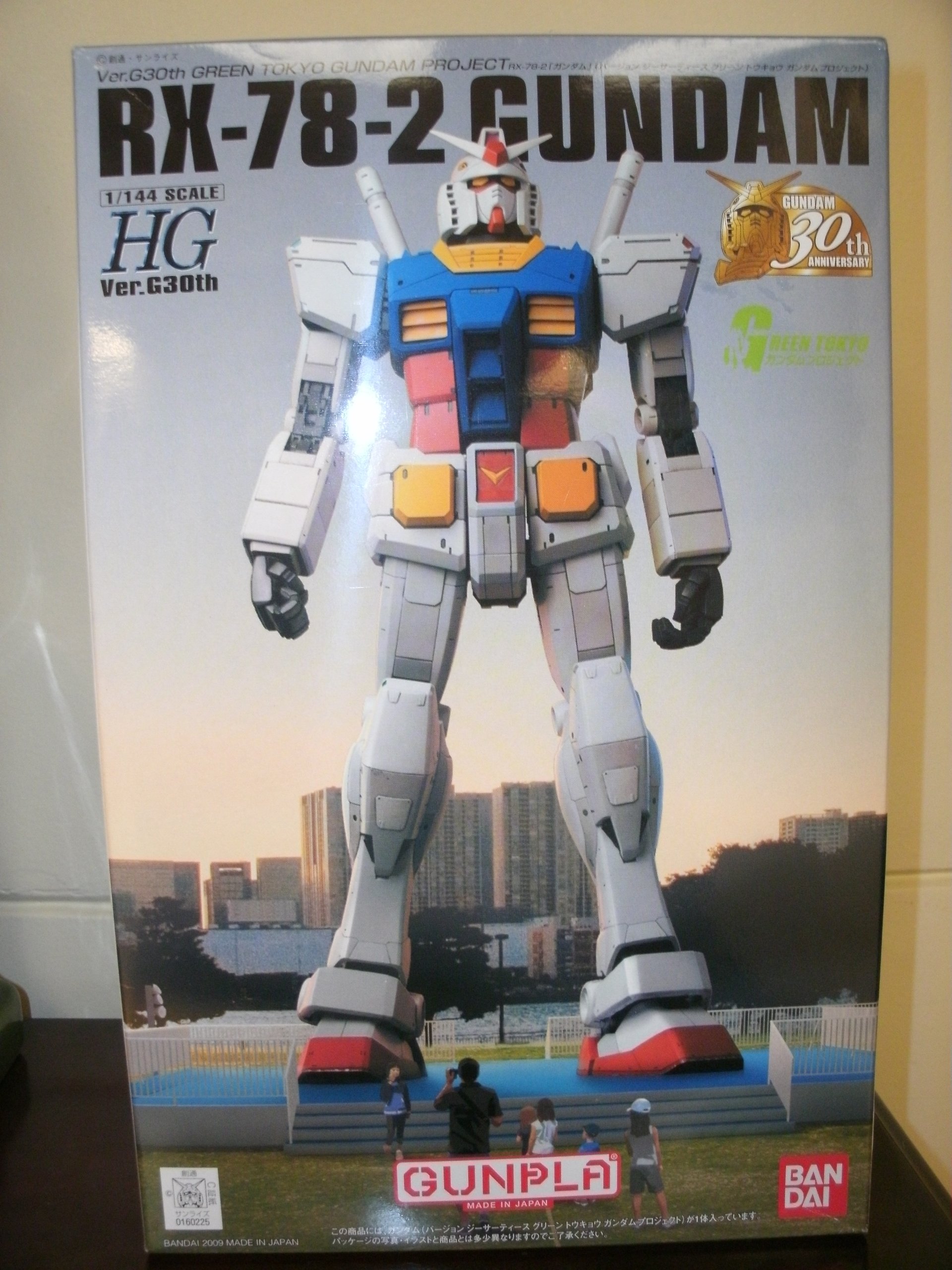 【100% original From Japan 】 Bandai HG 1/144 RX-78-2 Gundam Ver.G30th GREEN TOKYO GUNDAM PROJECT Plastic Model (Odaiba Limited) ราคา 2,460 บาท*ส่งฟรี