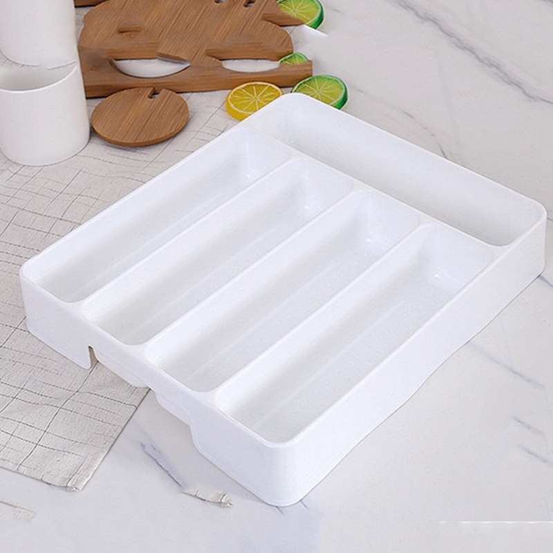 New Kitchen Drawer Organizer Tray Spoon Cutlery Separation Finishing Storage Box Cutlery Kitchen Storage Organization