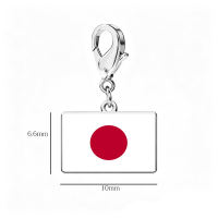 Skyrim Country Flag Lobster Clasp Charms Pendant Bracelet Stainless Steel Italy France Brazil Spain Flags Jewelry Travel Souvenir Gift