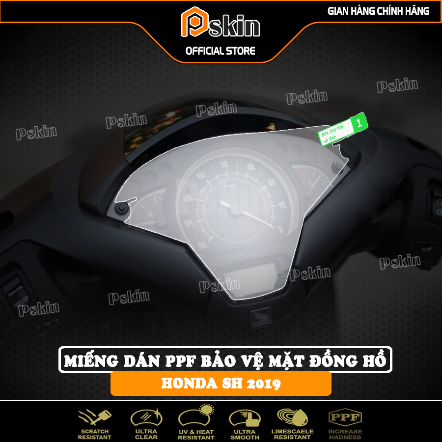 Miếng dán ppf bảo vệ mặt đồng hồ xe honda sh 2019