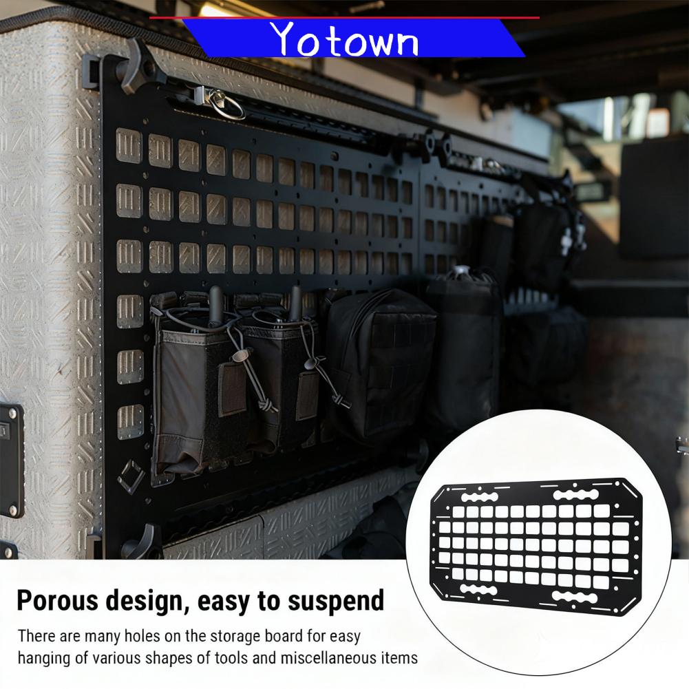 Yotown OVAQUIXI Xe Tải Molle Bảng Điều Khiển 489x267x2mm Giá Sắp Xếp Lưu Trữ Hàng Hóa cho Xe Sedan SUV Xe Bán Tải RV Xe Kéo Giá 667,000 Đồng*Miễn phí vận chuyển