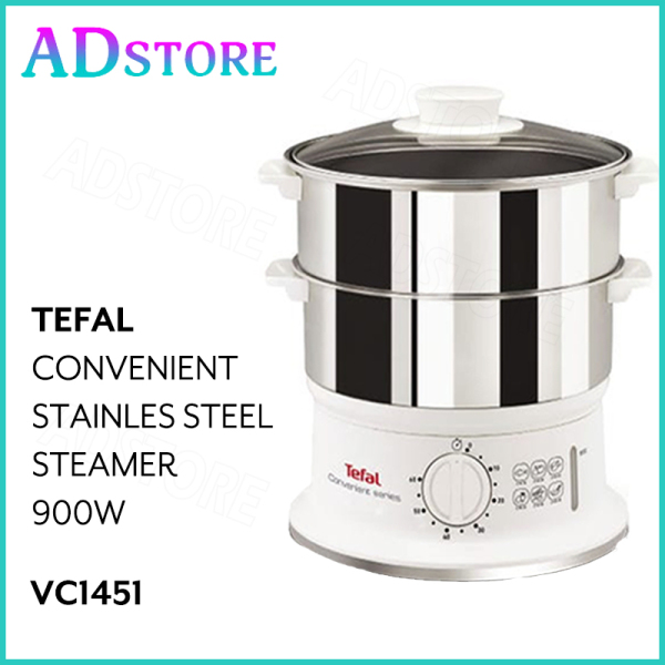 Tefal Convenient Stainless Steel Steamer 900W VC1451 Singapore