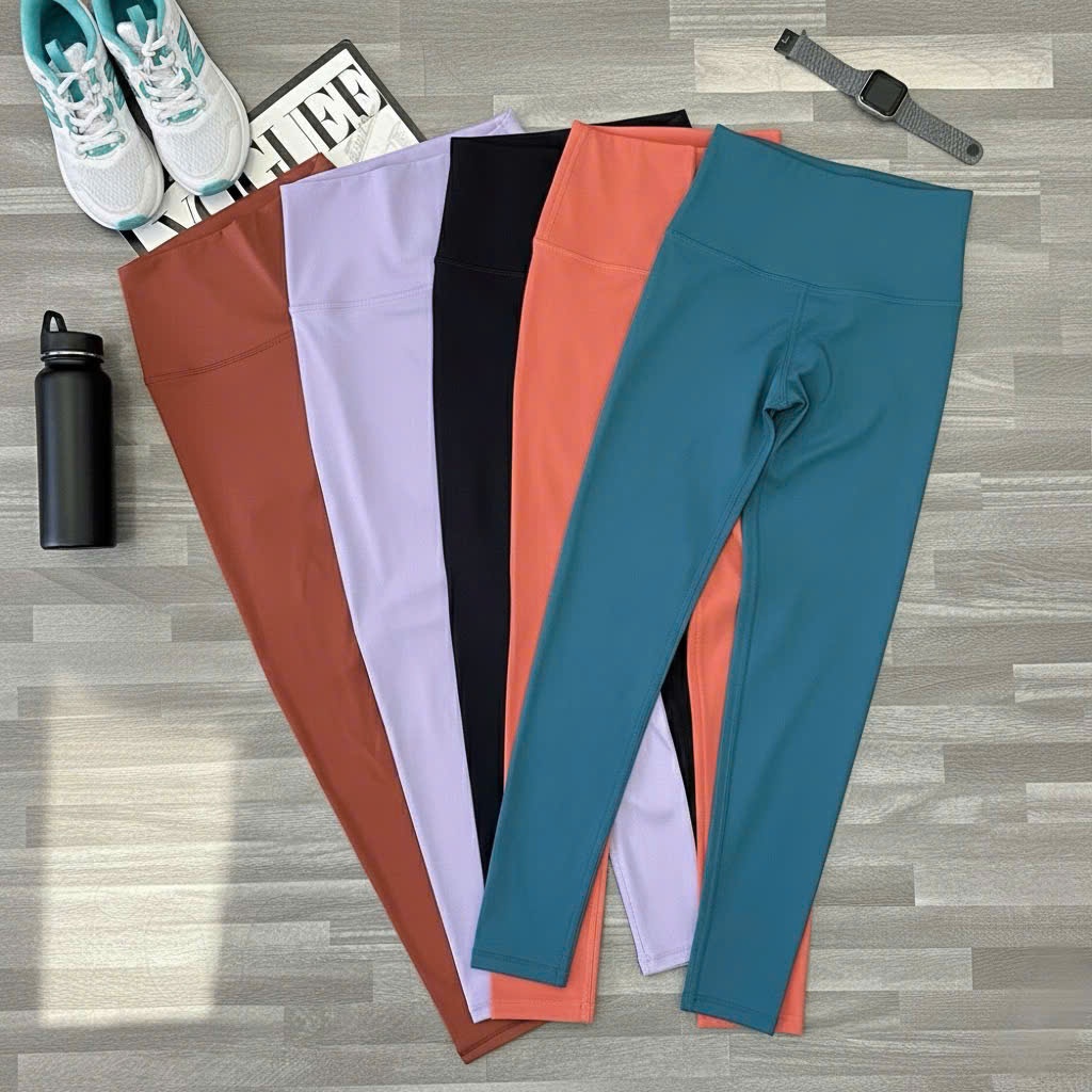 🔥 “Quần Dài Legging Thể Thao Lưng Cao Thun Lạnh Cao Cấp Co Giãn 4 Chiều – Ôm Dáng Chuẩn Gym, Mát Mịn”
