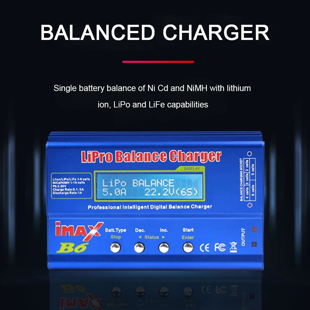 【Hot-Selling】 Imax B6 Balance Discharger Ac/dc Digital Pack Charger Lcd Dispaly Discharge Power 5w F