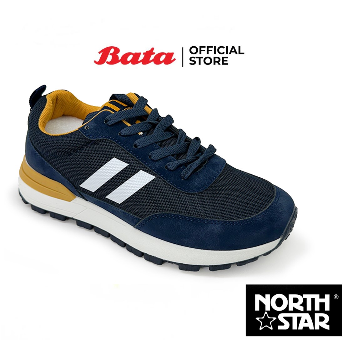Bata บาจา by North Star รองเท้าผ้าใบสนีคเกอร์ แบบผูกเชือก สำหรับผู้ชาย สีเทา 8202057 สีกรมท่า 8209057 ราคา 699 บาท*ส่งฟรี