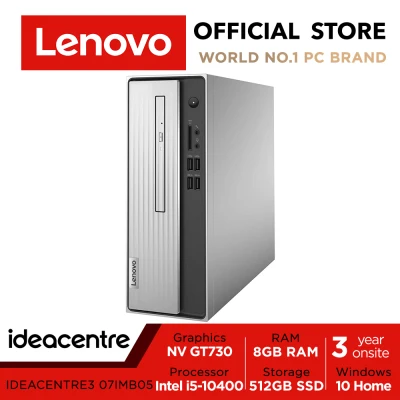 Lenovo IdeaCentre 3i | 07IMB05 | 90NB008AST | Intel Core i5-10400 | 8GB | 512GB | NVIDIA GeForce GT 730 | 3Y Onsite Warranty