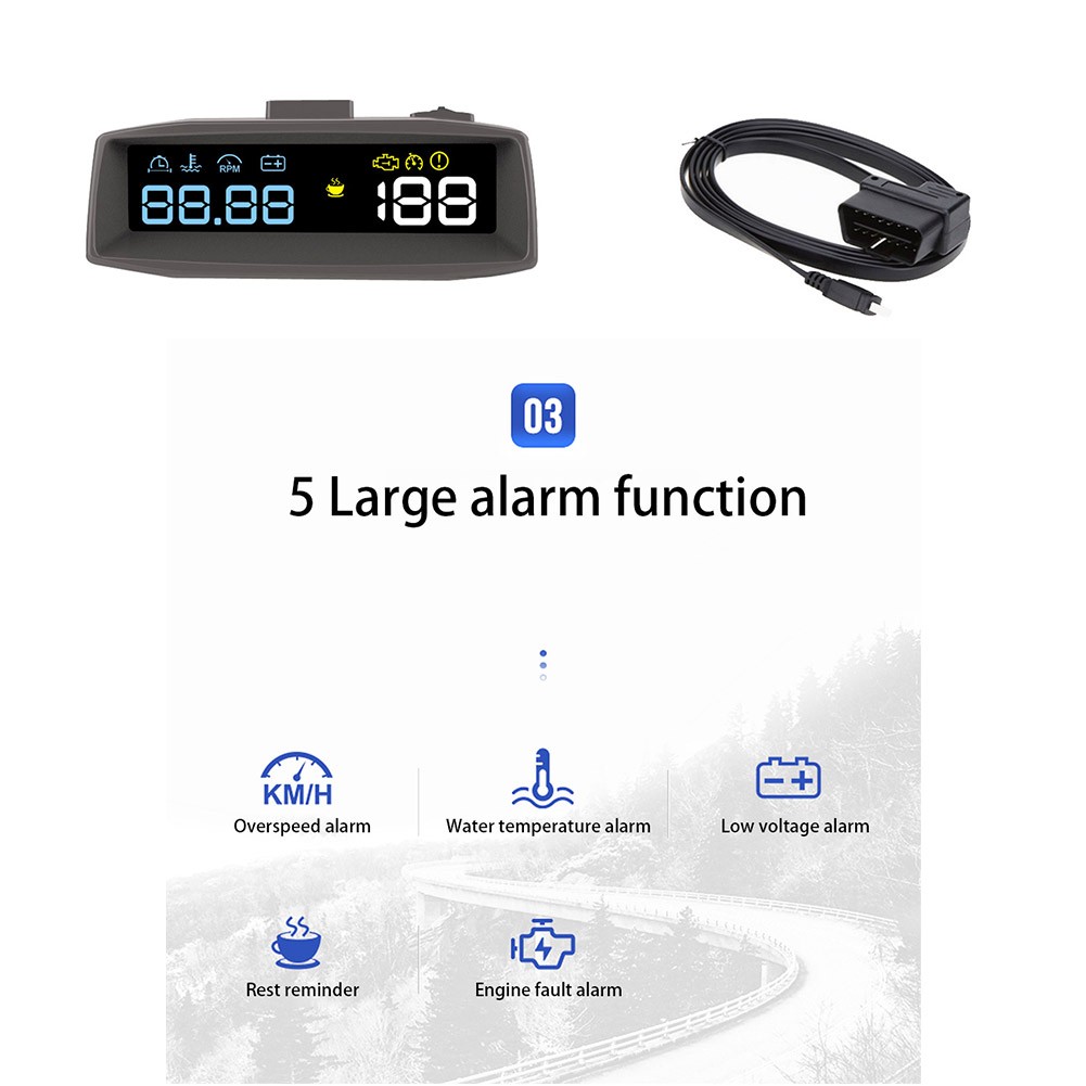 Mileauto Phụ Kiện Xe Hơi Màn hình hiển thị HUD Linh Kiện Thực Tế Màn hình LED Thương Hiệu Mới Giao Hàng Nhanh Chóng
